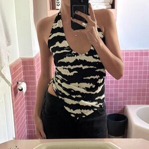 Zara Black and White Halter